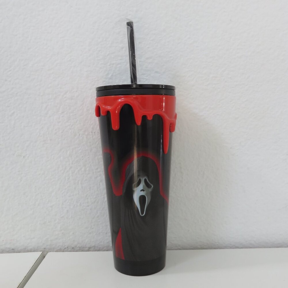 Ghost Face 3D blood Drip Tumbler Halloween Horror